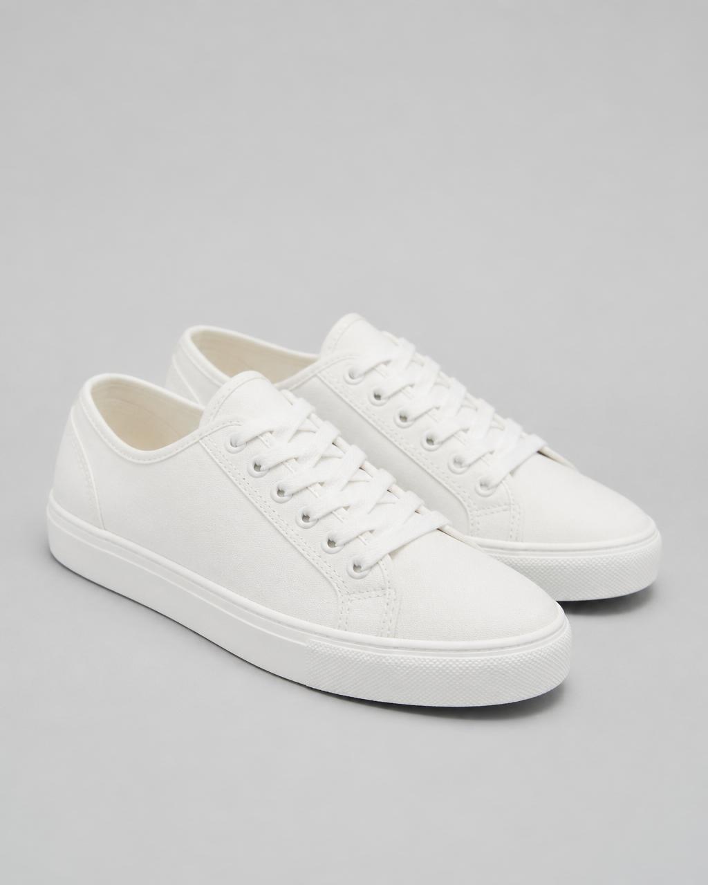 White canvas sneakers