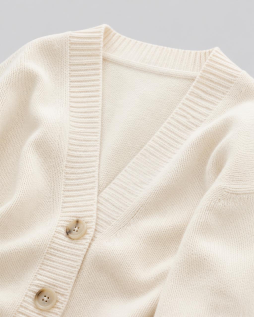 Cream oversized cashmere cardigan alternative view