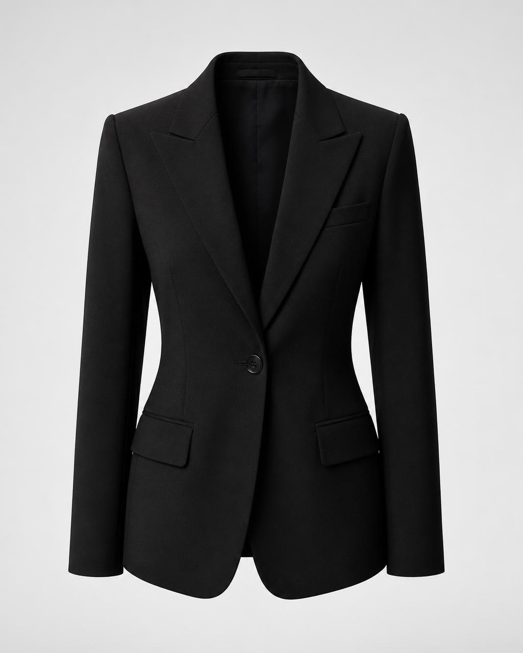 Black slim-fit tailored blazer