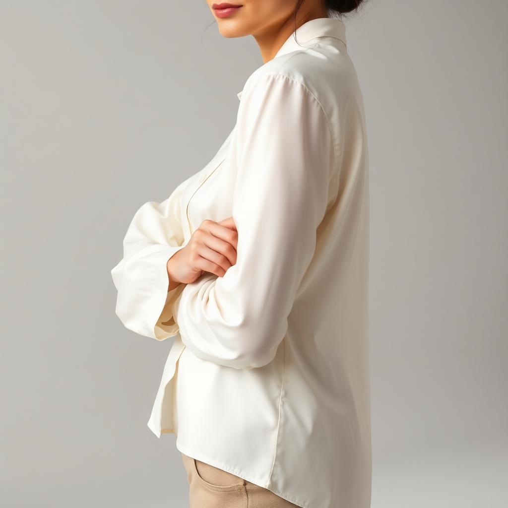Ivory Silk Blouse alternative view