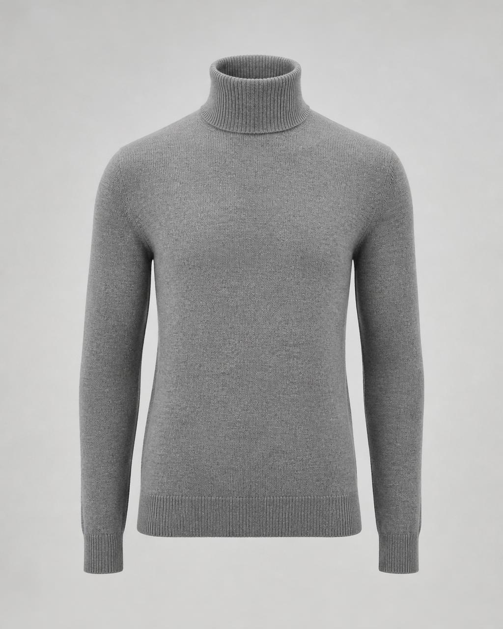 Grey merino turtleneck